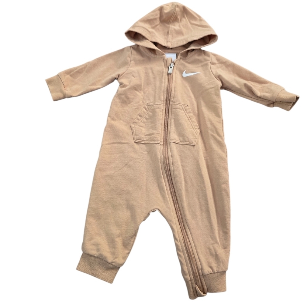 Nike Baby Tan Hooded One Piece Coverall Size 6M